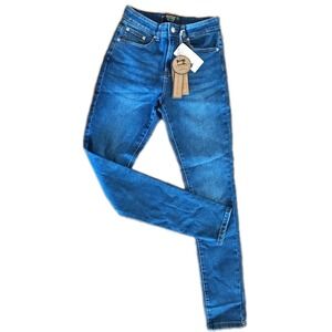 New Juniors Monkey Ride Jeans Sz 5 Original Vintage Skinny Leg Stretch Denim 28